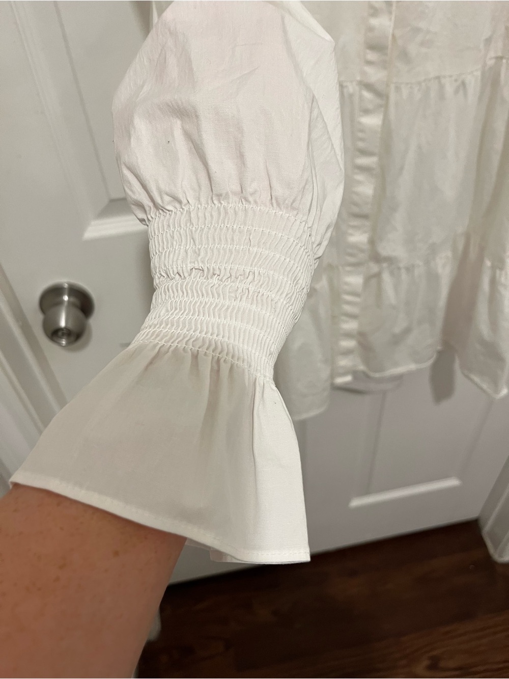 NWOT Wayf Ruffled Tiered Long Sleeve Shirt Dress Size XS - Picture 5 of 13